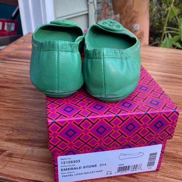 Minnie flat in Emerald Green Bought on consignment. Worn a few times, like new. - Picture 2 of 2